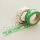 Masking Tape 2 in 1 - Green and White