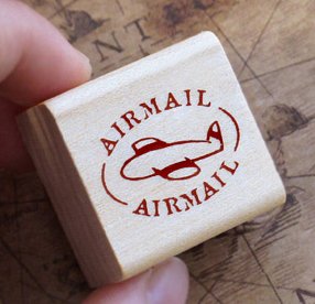 Airmail Sign Maple Stamp