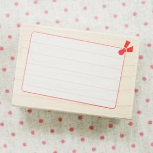 Blank Tag Maple Stamp with Little Bow