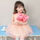 Lovely Oversize Pink / White Bow Dress