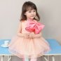 Lovely Oversize Pink / White Bow Dress