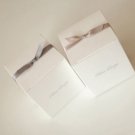 2 pcs of Elegant Natural White Gift Box with Shiny Little Bow