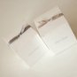 2 pcs of Elegant Natural White Gift Box with Shiny Little Bow