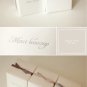 2 pcs of Elegant Natural White Gift Box with Shiny Little Bow