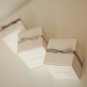 2 pcs of Elegant Natural White Gift Box with Shiny Little Bow