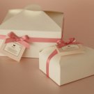 A Pair of Lovely Pink Bow White Gift Box