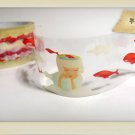 Girl and Flying Red Whale Transparent Illustration Deco Tape