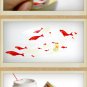 Girl and Flying Red Whale Transparent Illustration Deco Tape