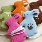 Lovely Rabbit Earphone Winder - Green, Blue, Pink, Orange, Brown