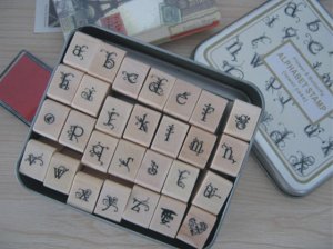 Decorative Alphabet Stamps - 28 pcs