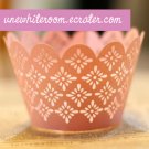 Pink Flower Cupcake Wrapper - 10 pcs