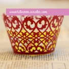 Pink Flora Cupcake Wrapper - 10 pcs