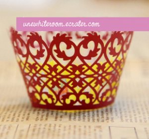 Pink Flora Cupcake Wrapper - 10 pcs