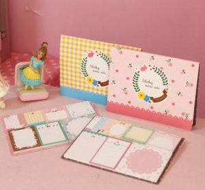 Cutie Sticky Note Memo - Pink and Yellow