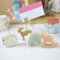 Pastel Wood Animal Memo Holder - Swing Horse, Lamb, Elephant, Deer