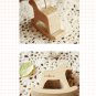 Pastel Wood Animal Memo Holder - Swing Horse, Lamb, Elephant, Deer