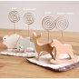 Pastel Wood Animal Memo Holder - Swing Horse, Lamb, Elephant, Deer