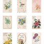 Beautiful Flowers - Stick and Sewing Leather Label