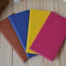 Long Travel Document Holder - Pink, Blue, Yellow, Brown