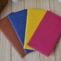 Long Travel Document Holder - Pink, Blue, Yellow, Brown
