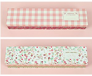 Patterned Pencil Box - Gingham, Flower