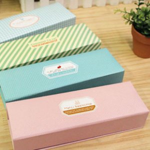 Patterned Pencil Box 2 - Dot, Stripe, Check