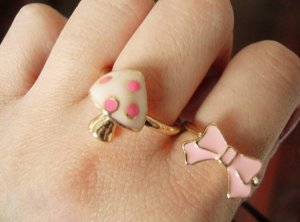 A Set of Two Pink Rings
