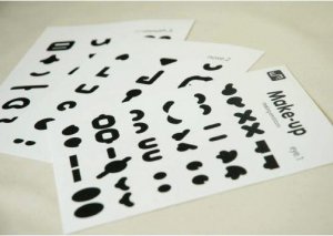 Emoticon Make Up Stickers - 3 sheets