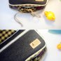 Layered Plaid Cosmetic and Stationery Bag - Red, Yellow, Blue