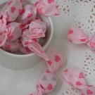 White and Red Heart Printed Coating / Wax Paper - 50 sheets