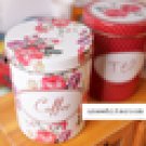 Lovely Rose Manor Coffee, Tea, Sugar Tin Box