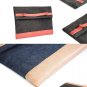 Hand-Slip Denim Laptop Bag - pink, orange, green, camel