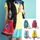 Hippies Indian Summer Canvas Satchel in Red, Yellow, Green, Blue