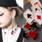 A Set of Poker Suite Brooches - 8 pcs