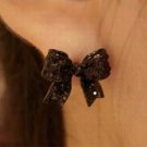 Black Bow Earrings