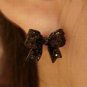 Black Bow Earrings