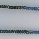 Graduated Blue Sapphire Rondelle Beads