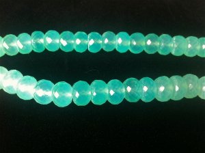 Seafoam Green Chalcedony Rondelle Beads