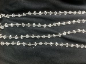 Wire Wrapped Crystal Sterling Chain Bulk by the foot