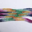 Ruby Emerald Sapphire Rondelle Beads