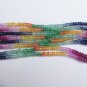 Ruby Emerald Sapphire Rondelle Beads