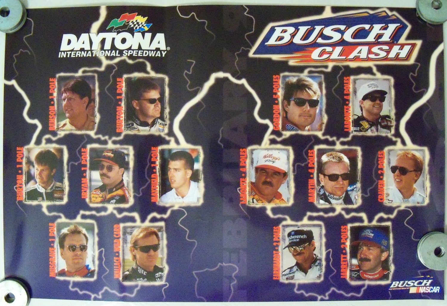 Busch Clash Nascar Poster