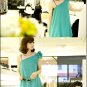 #1759265-Oblique Sling Chiffon Puff Dress-4 Colors(Black)