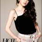 #1759265-Oblique Sling Chiffon Puff Dress-4 Colors(Pink)