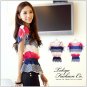 #17956829-Colourful Striped shirt with straps-2 Colors(Red)