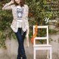 #1956828-Printed stripes crocheted cardigan Jacket-2 Colors(Blue)