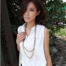 #1602020- small lapel button-fold cotton shirt-3 Colors(White)