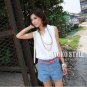 #1602020- small lapel button-fold cotton shirt-3 Colors(Black)