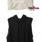 #1602020- small lapel button-fold cotton shirt-3 Colors(Black)