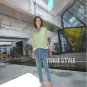 #1602020- small lapel button-fold cotton shirt-3 Colors(Green)